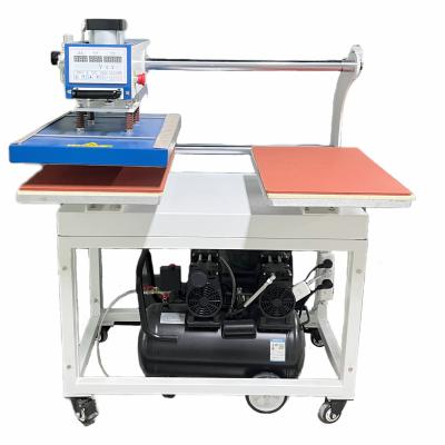 China Hemd DTF Halbautomatische Wärmepresse 40*60cm Doppelstation zu verkaufen