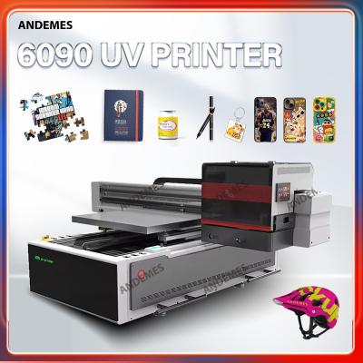 China New product 6090 UV flatbed printer UV Special ink LED UV Printer 3 I3200 printhead for sale