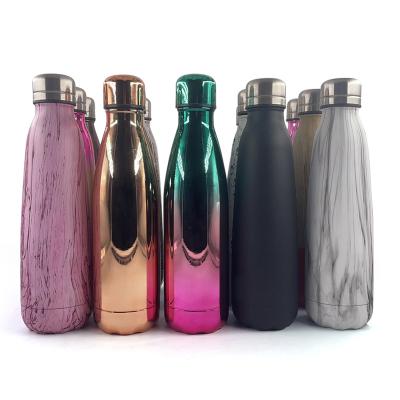 China Viable Classic Custom Color Logo Double Wall Vacuum Thermal OEM ODM Insulated Sport Stainless Steel Cola Water Bottle for sale