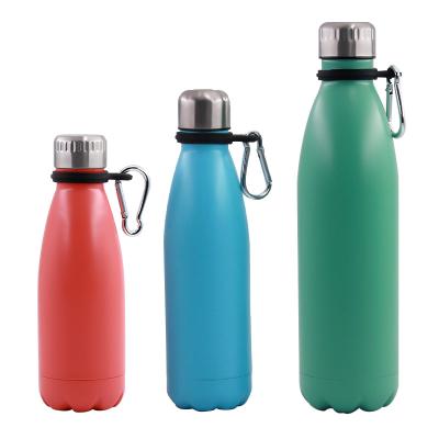 China Sustainable Wholesale SUS 304 Stainless Steel Double Wall Keep Sport Cola Shape Fitness Cold Water Bottle for sale