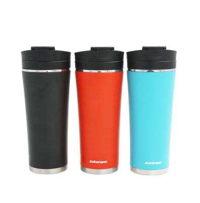 China Premium 16 oz PORTABLE Matte Drinking Vacuum Insulated Water Bottle Stainless Steel for sale