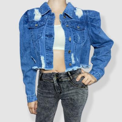 China Bubble Design Women's Clean QUICK DRY QUICK DRY Long Sleeve Denim Jacket Coats for sale