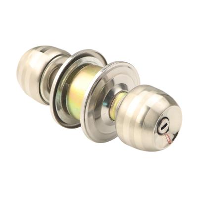 China Front Entry/Privacy/Passage/Dummy Cylindrical Knob Door Lock Set Satin Stainless Steel Bedroom Door Knob Lock for sale