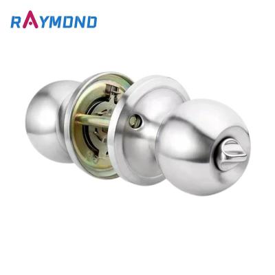 China Entrance& Privacy& Interior Passage Security Door Handle With Keys Ball Lockset Entrance Lock And Handle Stainless Steel Interior for sale