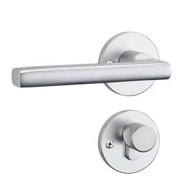 China Modern luxury silent handle and lock for interior doors aluminum alloy high end door handle and lock for sale