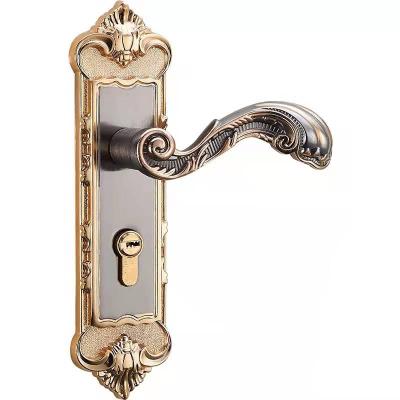 China Luxury House Door Handle Mortise 4558 Aluminum Door Handle Set European Aluminum Hot Selling Lock for sale