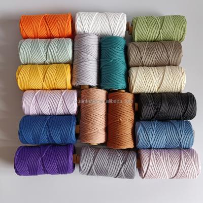 China Home Decor 6MM Macrame Wall Hanging 35COLORS Macrame Yarn Rope Macrame Single Strand for sale