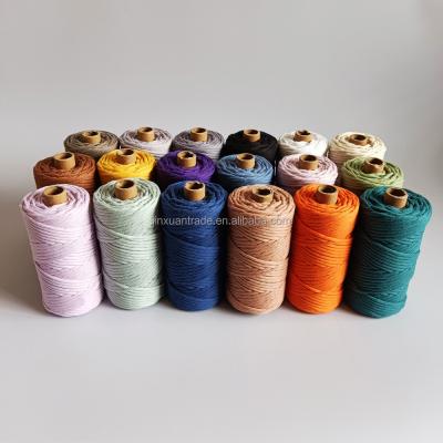 China Alone Home Decor 6MM Twist 35COLORS Macrame Cotton Twine Rope 55 Yards / Roll for sale