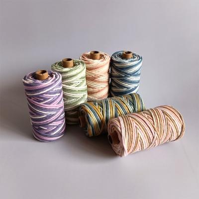 China Sustainable Macrame Accessories Makrame Cotton Macreme Rope 4mm Single Twist Cotton Twine for sale