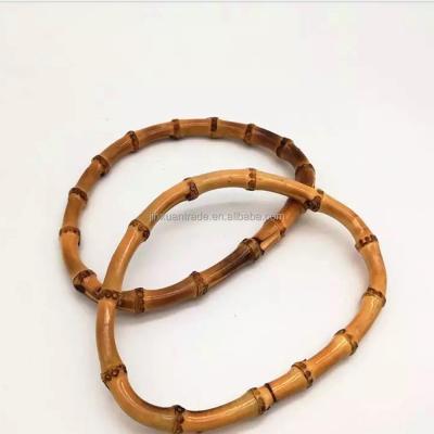 China Europe Bag Handle D Shape Semicircular Natural Bamboo Rings Handle For Bags for sale