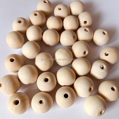 China Wholesale 4mm-50mm Minimalist Natural Wooden Beads Factory Unfinished Wooden Ball With Tiny Hole For Macrame Set for sale