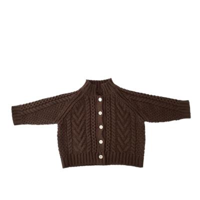 China Anti-pilling Hot Selling Product Hot Selling Loose Casual Knitted Needle Twist Children's Thick Cardigan for sale