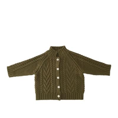 China Anti-pilling knit boys and girls air sweater conditioning knitted cardigan around the neck children winter sweater for sale