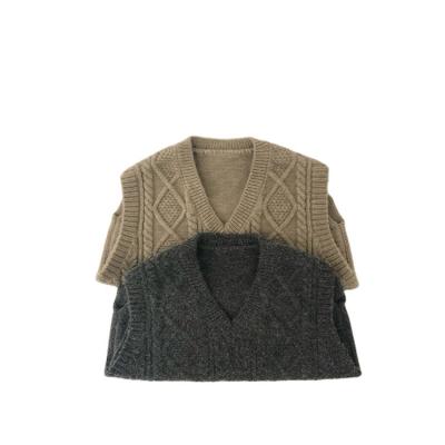 China New Children's Wear Quality Assurance V-Neck Knitted Outer Vest Children's Clothing Vest Cashmere Sweater for sale