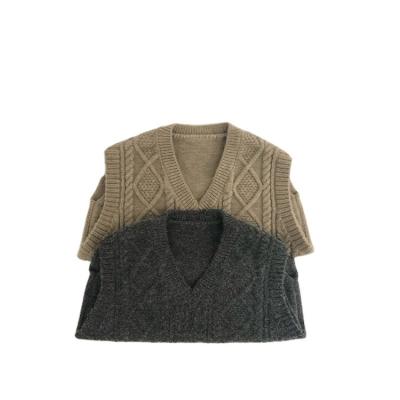 China Sweater Customized Logo Korean Style Knitted Outer V-Neck Children's Vest Children's Wear Vest Cashmere Sweater With Cheap Price for sale