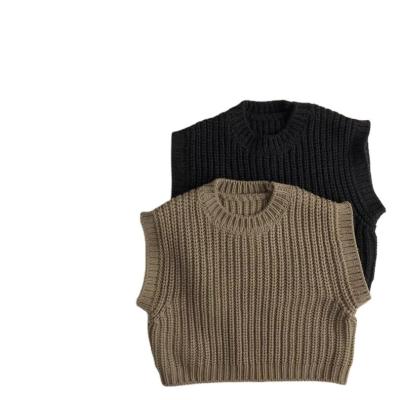 China Sweater Vests For Activity Kids Girls Clothes Sweater Short Sleeve Freedom Patterns Children's Knitting Vest for sale