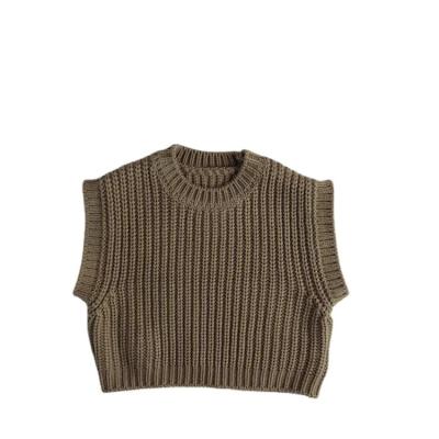 China Sweater Maker Recommended Style Vests For Kids Girls Clothes Sweater Short Sleeve Patterns Children's Knitting Vest for sale