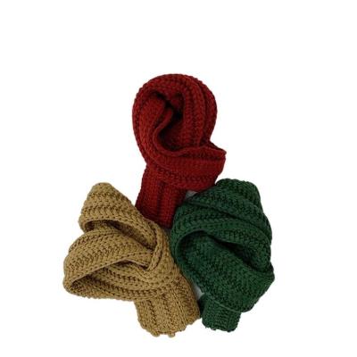 China Winter Fashion Solid Color Neck Warmer Japanese and Korean Soft Children Knitted Fashion Lovely Cute Scarf for sale