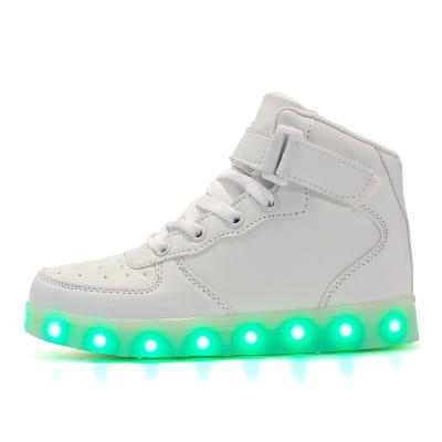 China Fashion Trend Factory Price Wholesale Kids Sport Sneakers Led Boy Girls Children Flashing Sports Shoes for sale