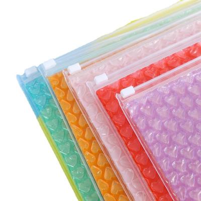 China Wholesale Custom Clear Transparent Bubble Bag Recyclable Zip Lock Bubble Bag Zipper Lock Zip Lock Bag for sale