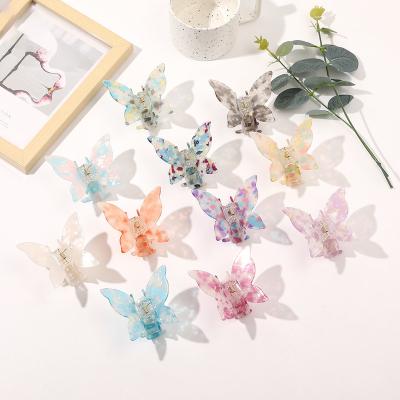 China Hot Selling Butterfly Fixed Hair Claw The New Clips 7.5cm Hair Claw Clips Designer Women Hair Accessories Wholesale for sale