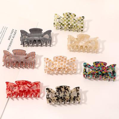 China Hot Selling Acetate Hair Claw Fixed Hair Style New Cuts Personality Large Luxury Hair Claw Cuts Ladies Hair Accessories Wholesale for sale