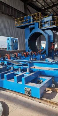 China 3LPE Coating Pipe Production Line Steel Pipe Blasting Machine Strong Bearing Ability for sale