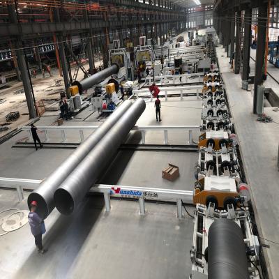 China Fully Automated Polyurethane Foam Insulated Pipe Production Line with Polyethylene Wrapping for sale