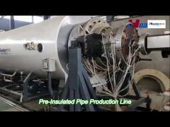 gas / oil / water pipeline pre insulated pipe production line 35m