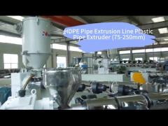 HDPE Pipe Extrusion Line Plastic Sheet Extruder (75mm-250mm)