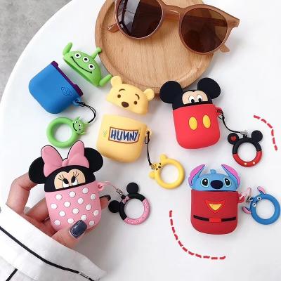 China Cover Device Skin Accessories Earphone Case For AirPods 3D Cartoon Cute Designers Soft Silicone Earphone Cover Device Case For Apple Airpods 1 2 for sale