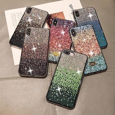 China Luxury Girl Bling Glitter Shockproof Crystal Silicone Mobile Phone Bags Phone Case For iPhone 13 12 mini XR 11 pro X XS max 7 8 plus for sale