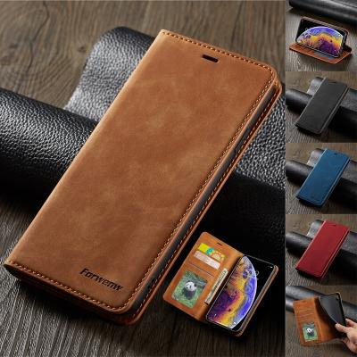 China Shockproof Business Flip Cover Strong Magnet Leather Wallet Cell Phone Case for iPhone 13 12 11 pro 7 max 8 plus case for Samsung S20 for sale