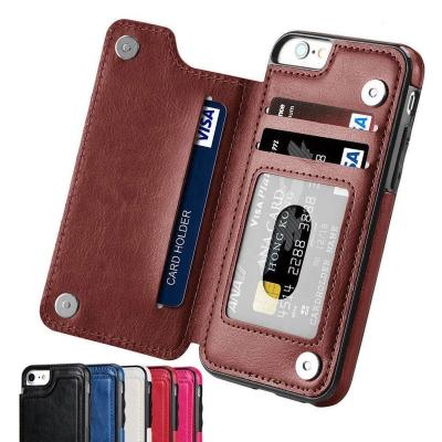 China Luxury Wallet Shockproof Leather Back Flip Phone Cases Coque Card Slots Cover Cell for iPhone 13 12 11 pro XR max 7 8 plus for Samsung S20 for sale