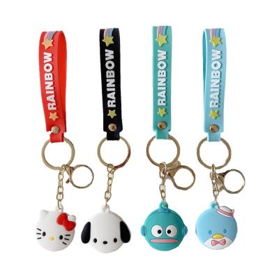 China High Quality Shockproof Cute Anti-lost Device Locator Silicone Cartoon Key Chain Holder For Dog Protective Case For Apple Airtag for sale