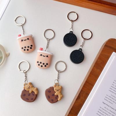 China Cute Shockproof Cartoon Bubble Tea Cookies Case Anti-lost Design Pet Key Chain Locator Tracker Cover Device Case For Apple Airtags for sale