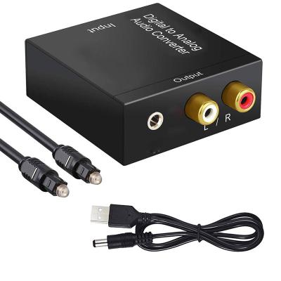 China Digital Audio Optical SPDIF Toslink Stereo Coaxial Signal To Analog Converter DAC Jack 2*RCA Amplifier Decoder Adapter VC022 for sale