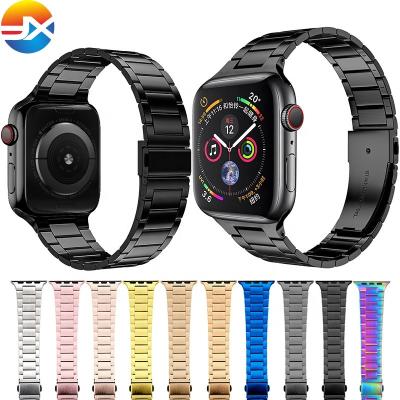 China Factory Customization Designer Stainless Steel 38mm Luxury High Quality Smart Watch Strap Water Resistant For Apple Watch Series7 SE Series 3 i for sale