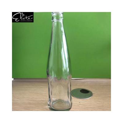 China New Outdoor Sanding Beverage Listing Juice Glass Empty Bottle Logo Print Custom Glass Beverage Bottle With Aluminum Cap for sale