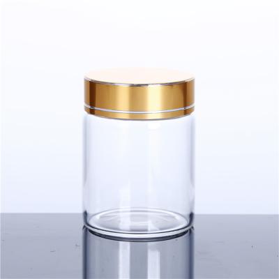 China High Quality Round Borosilicate Liquor Wide Borosilicate Bottle With Anodized Aluminum Cover for sale