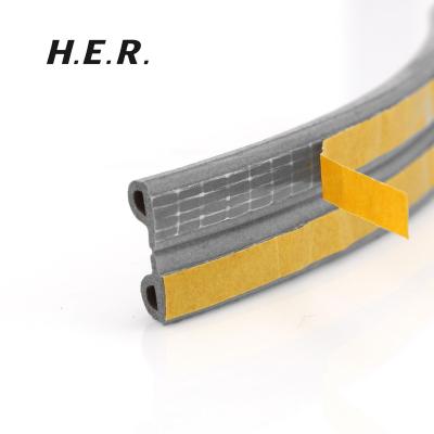 China Modern Soundproof P Form Epdm Self Adhesive Window Door Seal Strip Window Seal Tape Adhesive Sealing Strip for sale