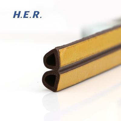 China Modern High Reliability D Form Self Adhesive EPDM Door Window Seal Strip EPE Weatherstrip Door Weatherstrip for sale