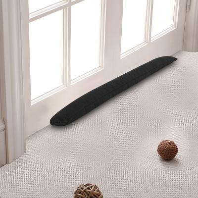 China Modern Black Color Slatted Door Draft Stopper Door Blocker for sale