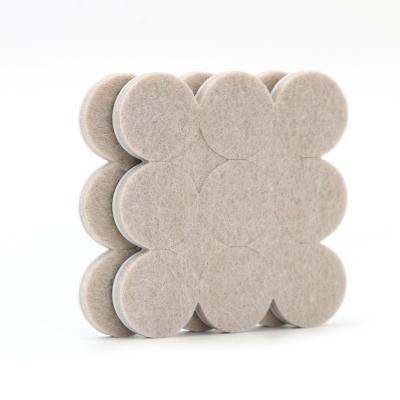 China Other Color Khaki Round Self Adhesive Felt Pad Furniture Leg Felt Pad For Floor for sale