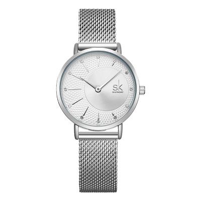 Cina Factory Direct Shengke 0093 Unique Customized Multiple Color Selection Milanese Mesh Sunray Dial Lady Quartz Watch in vendita