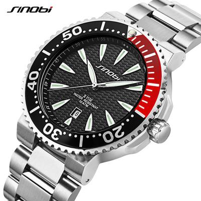 중국 SINOBI Watch Men WristWatches Luminous Pointer Diver watch Luxury Brand Male Sports Fashion Quartz Watches 판매용