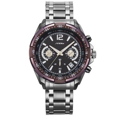 中国 SINOBI Males Watches Top Brand Waterproof Luxury Quartz Watches Men's Stainless Steel Military Sport Wristwatches S9696G 販売のため