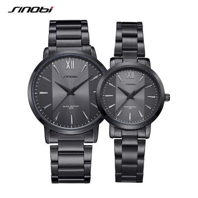 China Hot Sale Luxury Couple Watches Black Stainless Steel Band Men Watch Fashion PC21 Movement Women Watch S9819G/L for sale