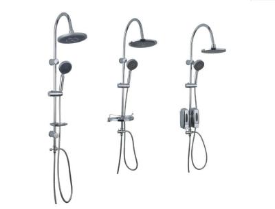 China Round Shower Faucet Sets With Valve 3 Functions Bathroom Sanitary Ware for sale