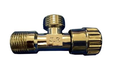 China Chrome Plated Plumbing Valves And Fittings / Bathroom Angle Valve With Plastic Handle for sale